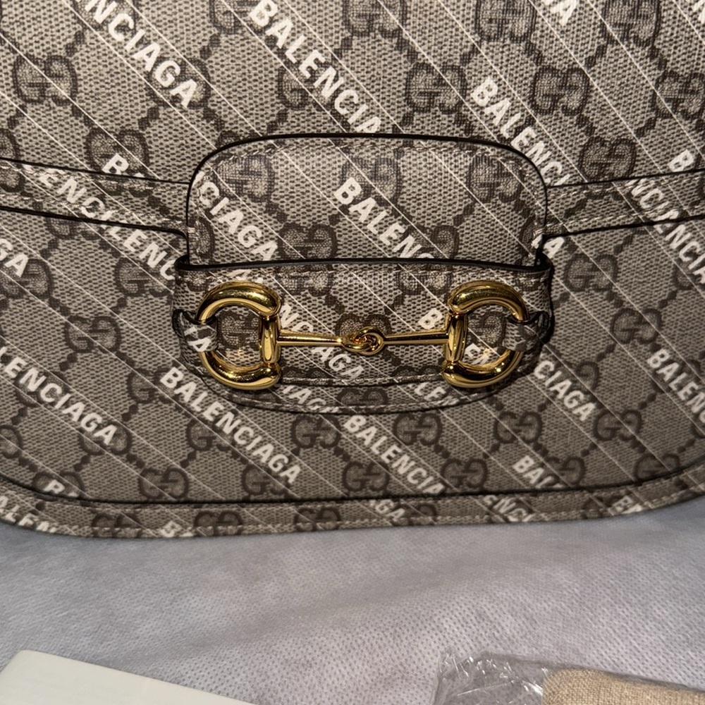 Gucci X Balenciaga "The Hacker Project" Horsebit 1955 Shoulder Bag! - Picture 8 of 8